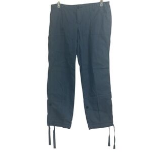 Nine West Vintage Cropped Utility Pants Women’s Size 12/30 Slate Grey Mid Rise